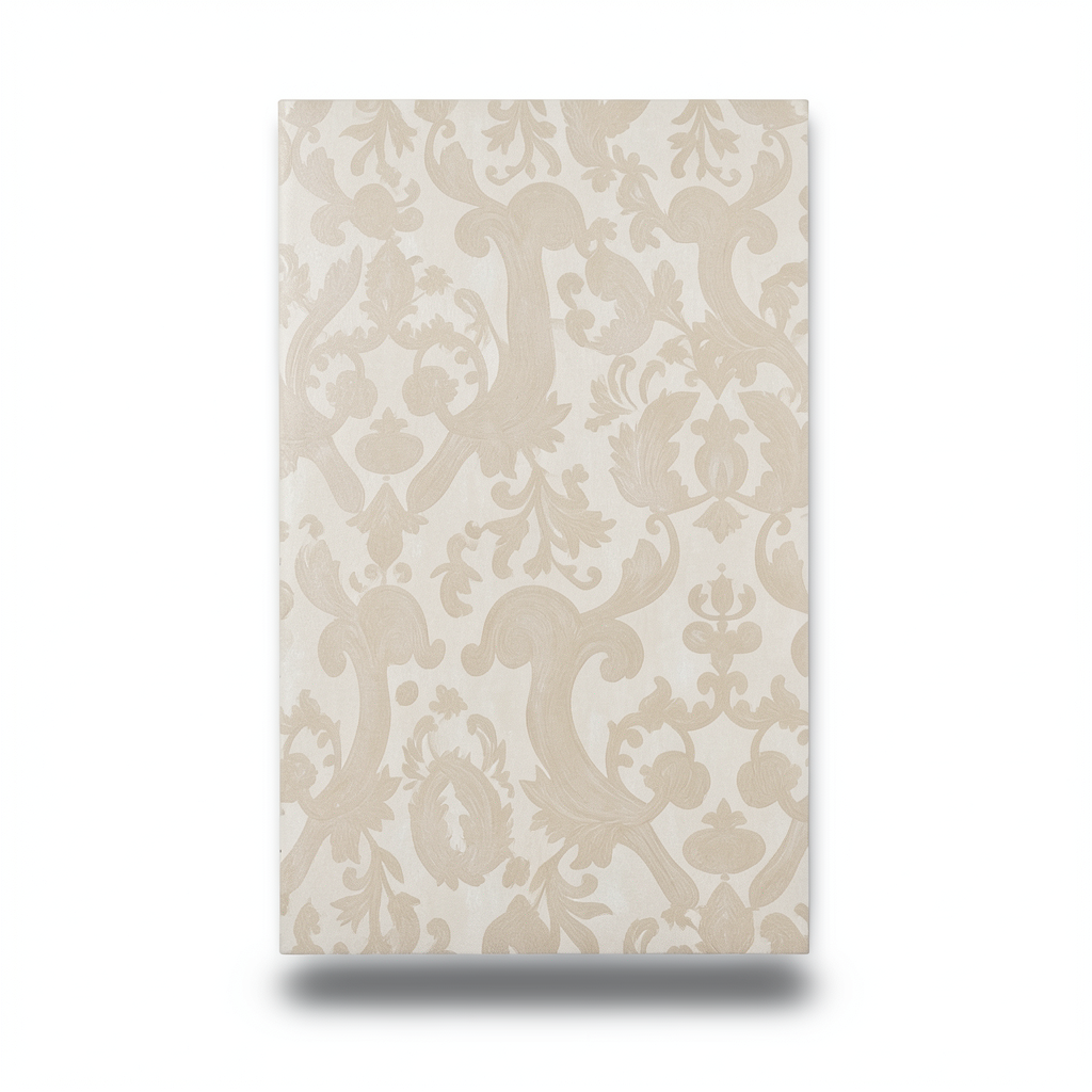 Classic Wallpaper Length 10m, Width 0.70m, Beige Color, Model 15014