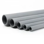 انابيب UPVC الجودة ضغط 6 بار  قطر خارجي 140 مم سمك 4.1 مم لون رمادي
