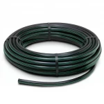 HDPE Plastic Coil Pipe  PN 3.9 Bar [PE 63] OD 63 mm  SDR 21  Color Black with Green Stripes | Almona Factory