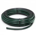 لفة أنابيب HDPE ضغط  3.9 بار [PE 63] قطر خارجي 90 مم  SDR 21  لون اسود مع خط اخضر | مصنع المنى