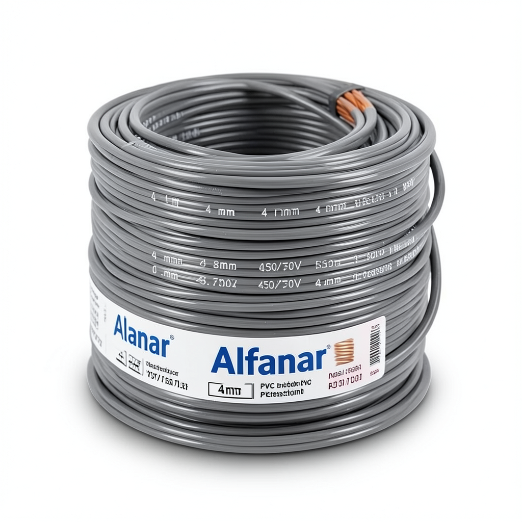Alfanar 4 mm Single Electrical Wire 450/750V, Stranded Copper Conductor PVC Insulation 0.8mm | Al Fanar