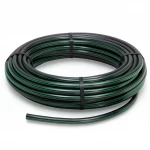 HDPE Plastic Coil Pipe  PN 3.9 Bar [PE 63] Outside Diameter 125 mm  SDR 21  Color Black with Green Stripes | Almona Factory