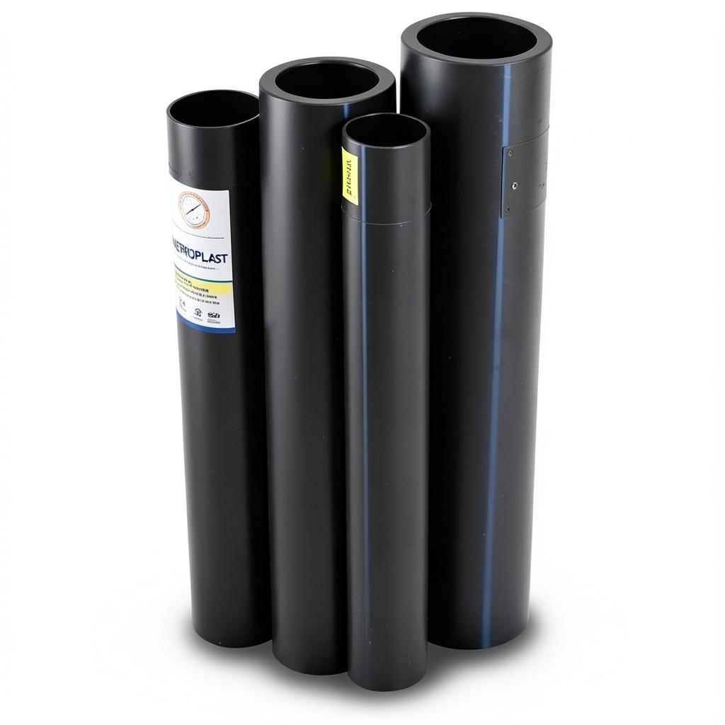 مواسير HDPE PE 100 ضغط 4 بار قطر خارجي 355 مم سمك 8.7 مم لون اسود | نيبروبلاست