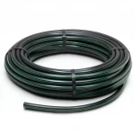 HDPE Plastic Coil Pipe  Nominal Pressure 6.2 Bar [PE 63] OD 20 mm  SDR 13.6  Color Black with Green Stripes | Almona Factory