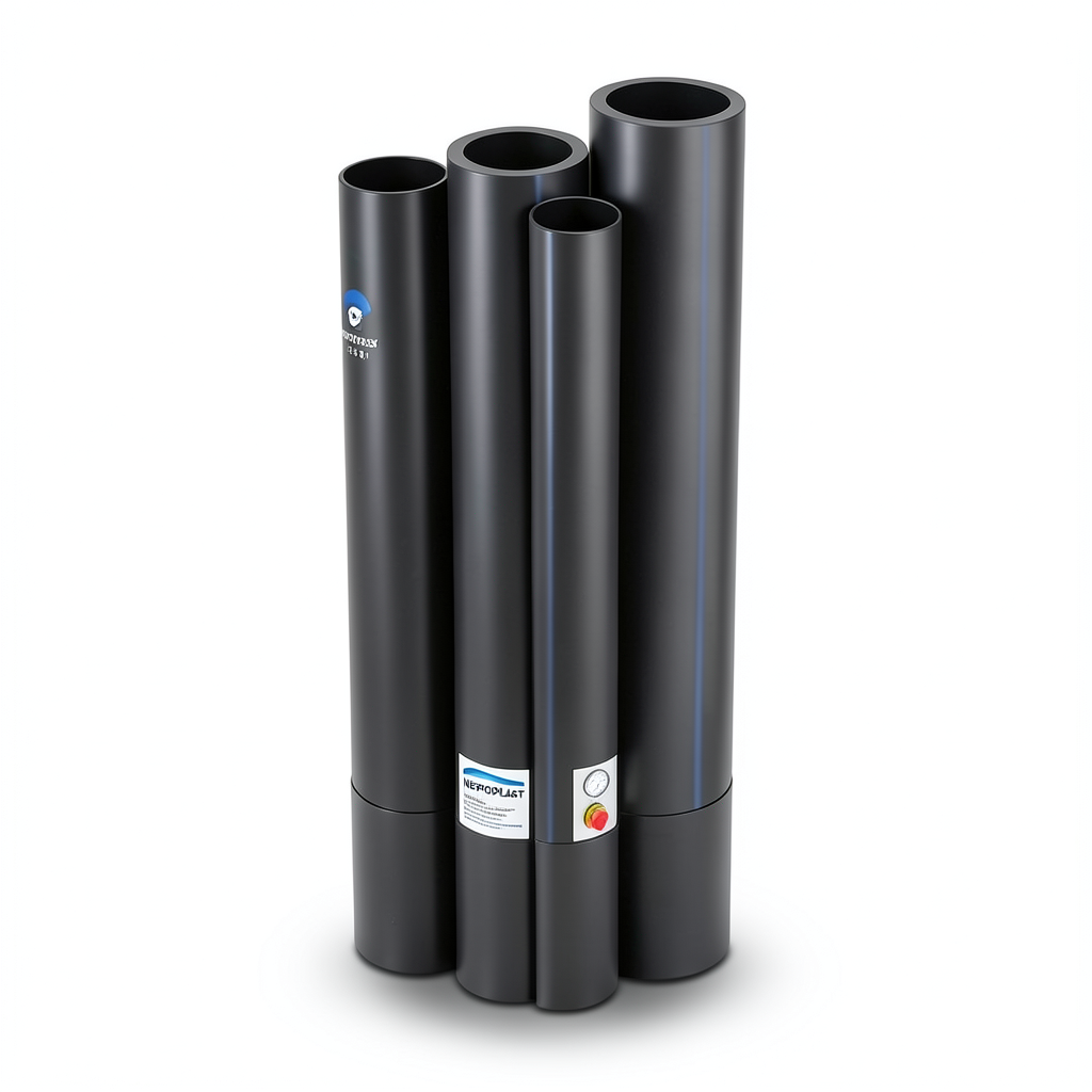 مواسير HDPE نيبروبلاست PE 80 ضغط 3.2 بار قطر خارجي 500 مم سمك 12.3 مم لون اسود | نيبروبلاست