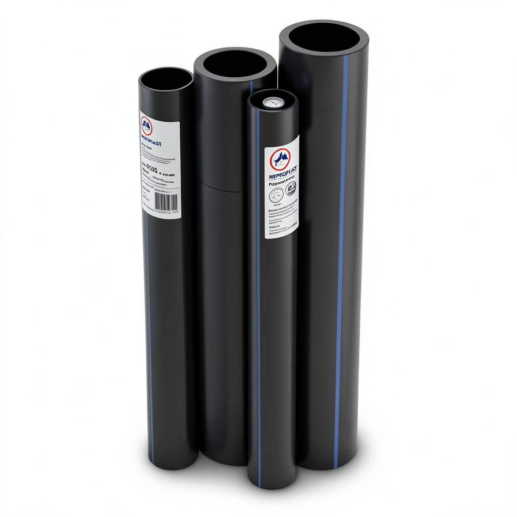 مواسير HDPE PE 100 ضغط 4 بار قطر 400 مم سمك 9.8 مم لون اسود | نيبروبلاست