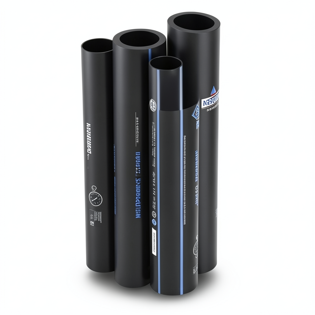 مواسير HDPE PE 80 ضغط 3.2 بار قطر خارجي 180 مم سمك 4.4 مم لون اسود | نيبروبلاست