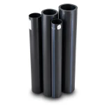 مواسير HDPE نيبروبلاست PE 80 ضغط 3.2 بار قطر خارجي 200 مم سمك 4.9 مم لون اسود | نيبروبلاست