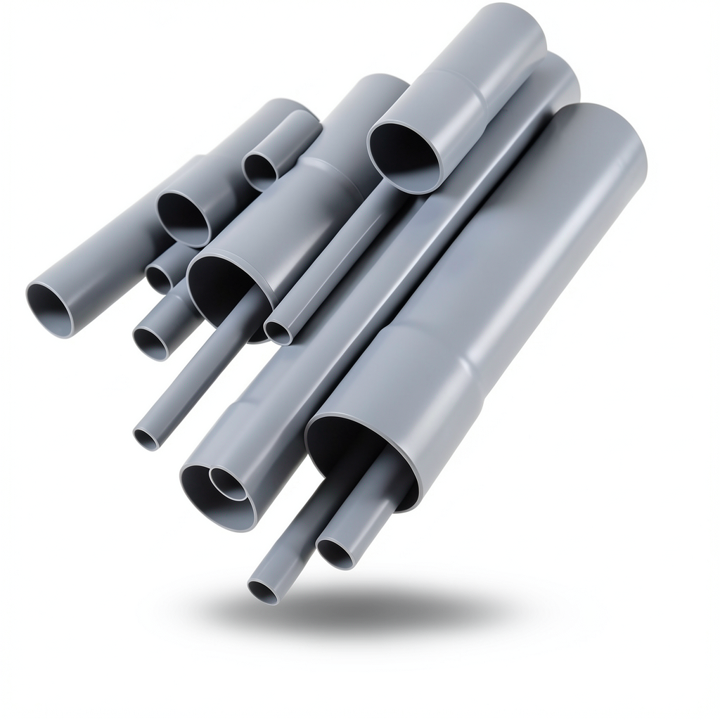 UPVC Pipes Waste Disposal Outside Diameter 50 mm Thickness 1.8 mm Gray