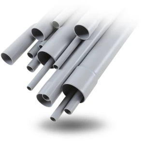 UPVC Drain Pipes Outside Diameter 75 mm Thickness 1.8 mm Gray