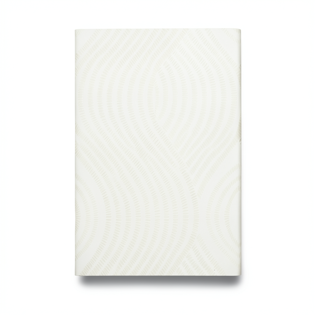 German Wavy Wallpaper 10m x 0.53m Off White, Model 10045-10