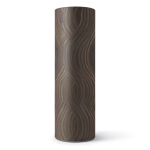 German Wavy Wall Covering 10m x 0.53m Brown, Model 10045-15