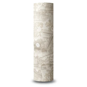 Italian Wallpaper Patterned Design Beige Color, Size 10mx0.70m, Model 14148