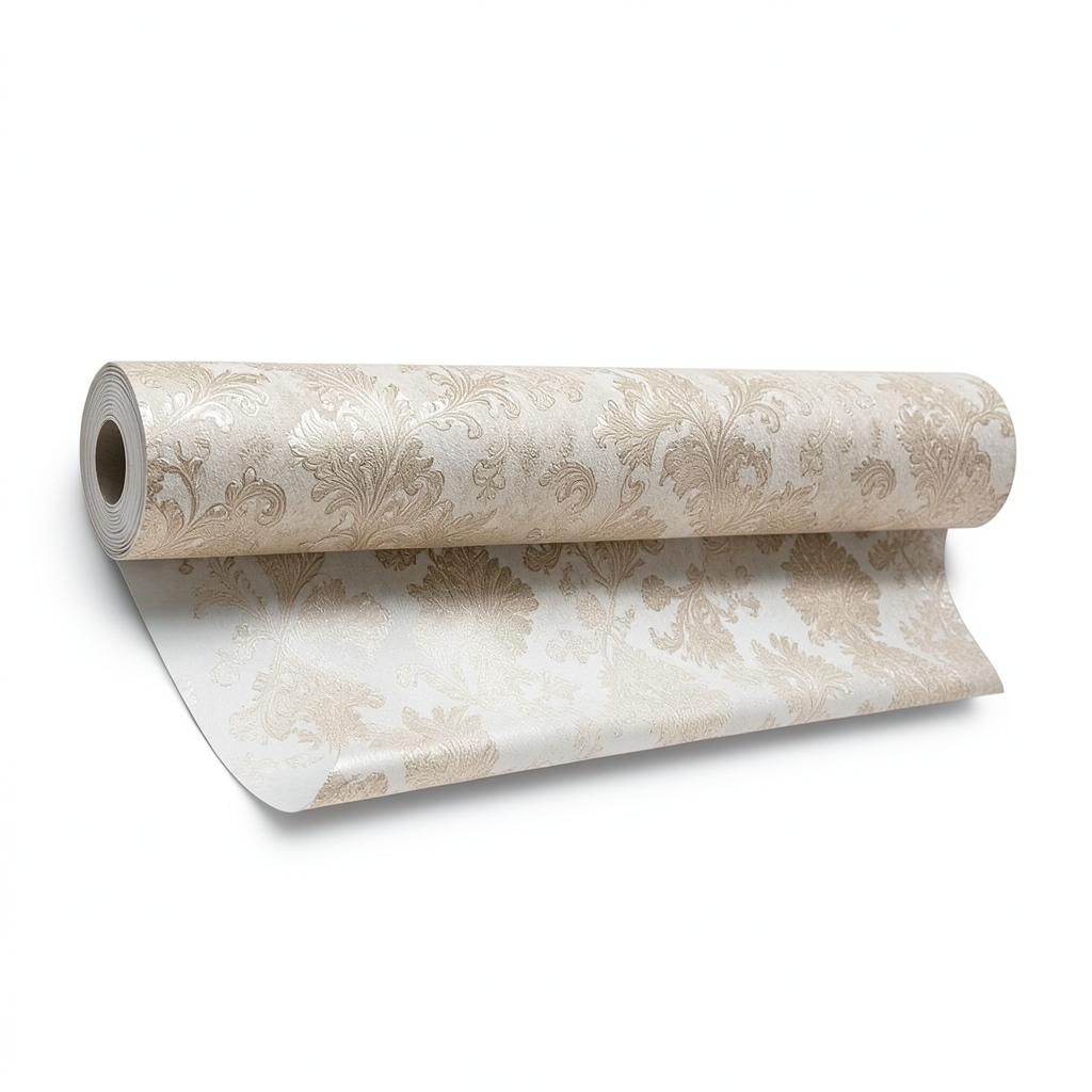 Italian Wallpaper Patterned Design Beige Color, Size 10mx0.70m, Model 14146