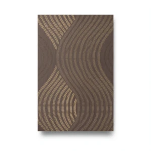 German Wavy Wall Covering 10m x 0.53m Brown, Model 10045-15