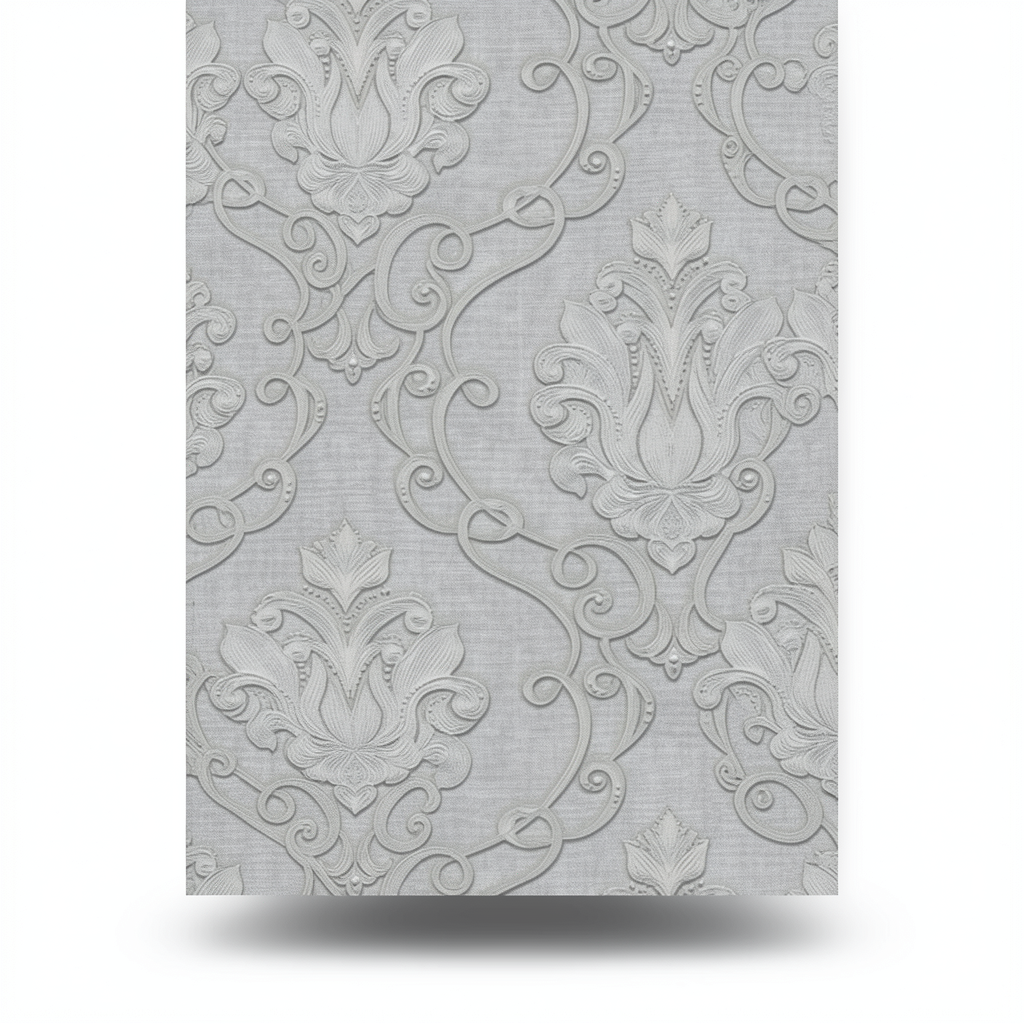 Classic Wallpaper Length 10m, Width 0.53m, Gray Color
