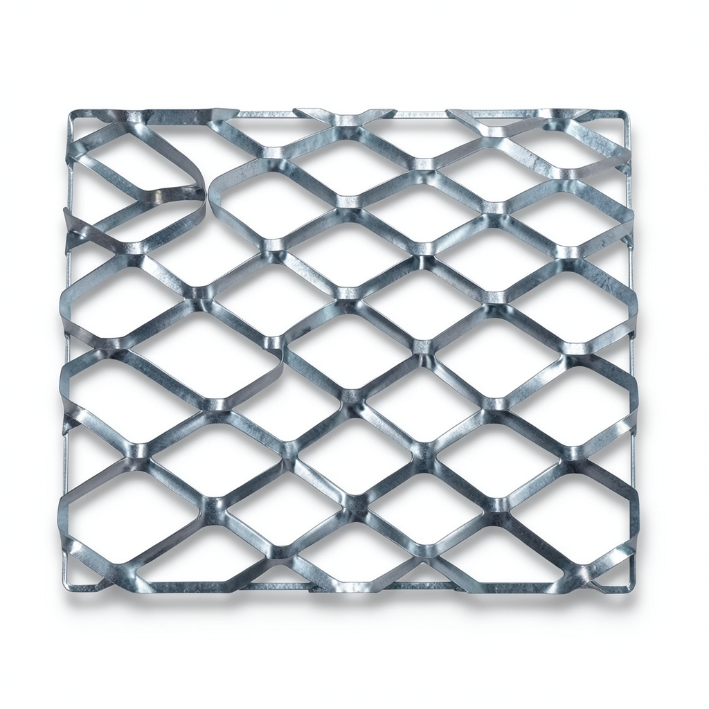 Galvanised Steel Expanded Metal Mesh Bahri Thickness 5.8 mm Width 2.44 m Length 2 m