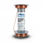 Alfanar Stranded Electric Wire 4mm2 450/750 Rated Voltage, Copper Conductor 0.85mm Diameter, Heat Resistant PVC Insulation