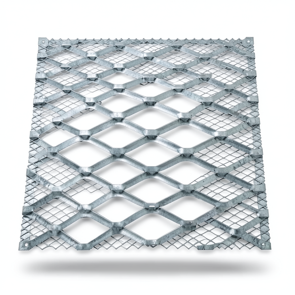 Galvanised Steel Expanded Metal Mesh Bahri Thickness 5.8 mm Width 2.44 m Length 4 m