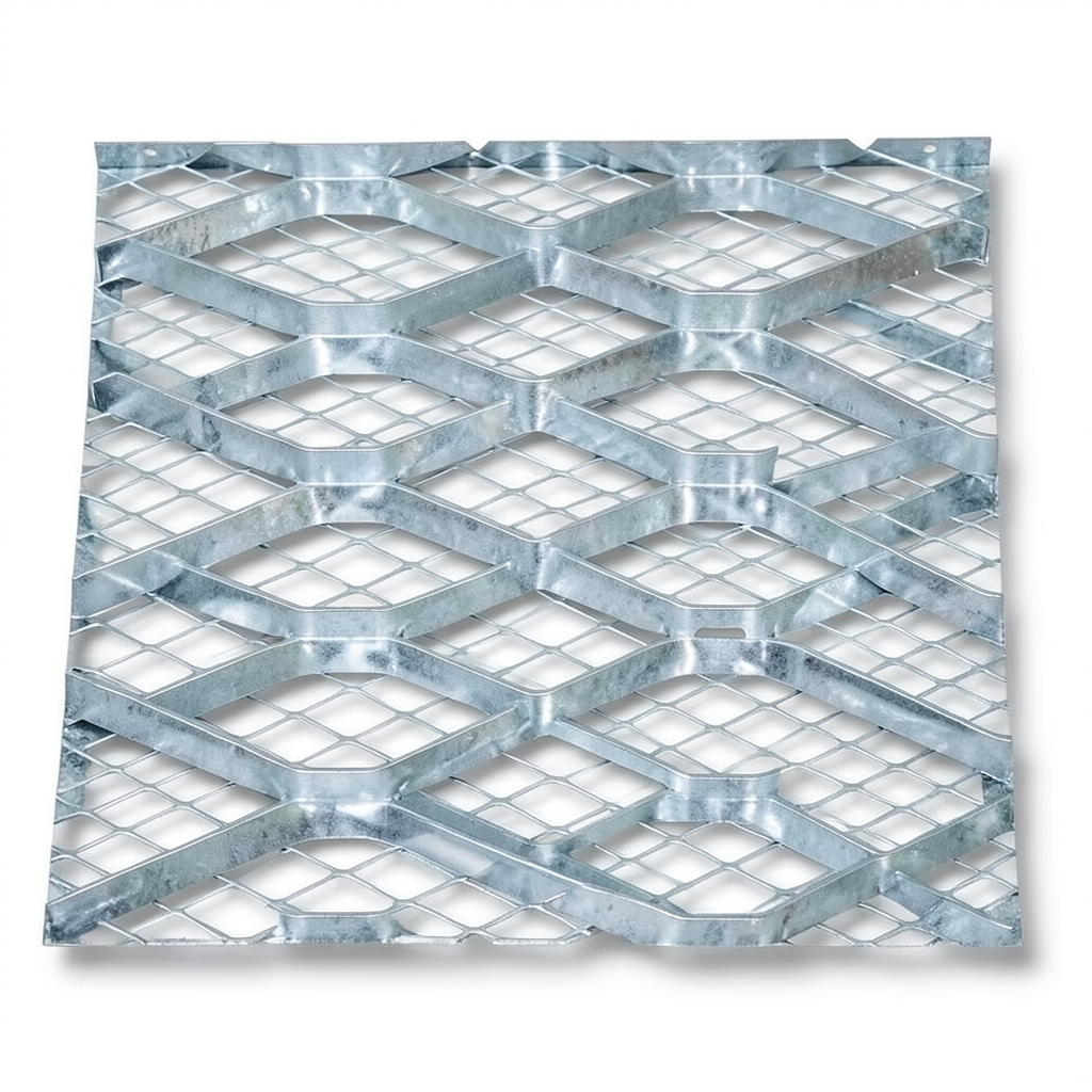 Galvanised Steel Expanded Metal Mesh Bahri Thickness 4.8 mm Width 2.44 m Length 5 m