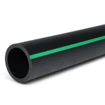 مواسير HDPE ضغط 16 بار PE 80 قطر خارجي 200 مم SDR 9 أسود مع خط أخضر