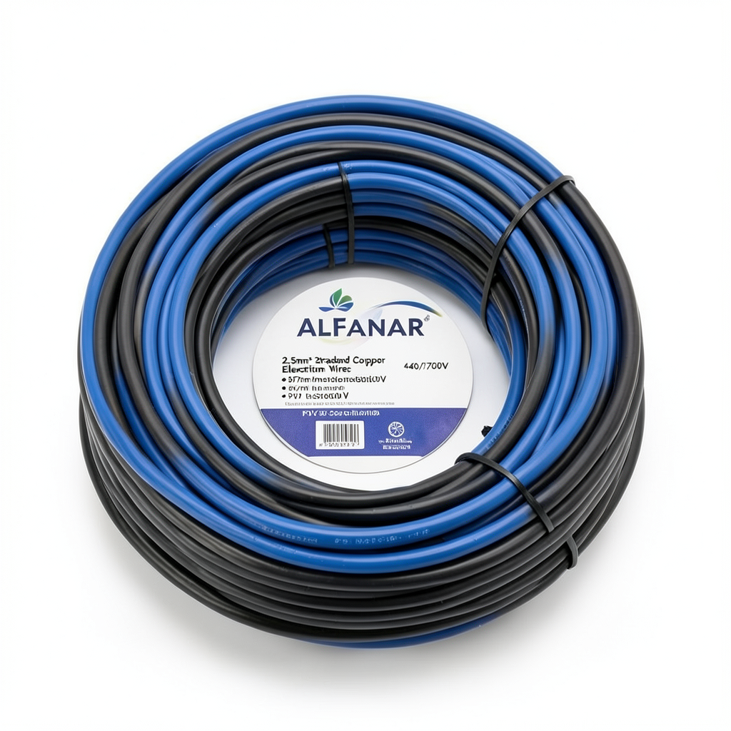Alfanar 2.5mm² Stranded Copper Electric Wire, 0.67mm Diameter, 450/750V, PVC Insulation | Al Fanar
