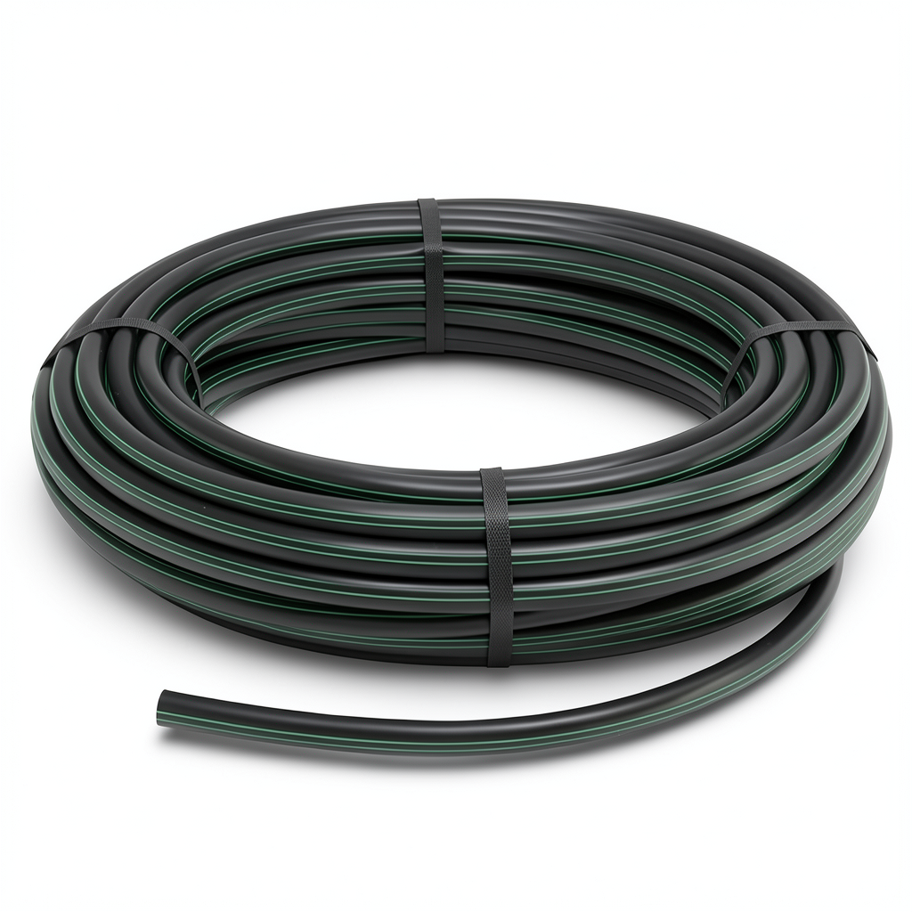 HDPE Polyethylene Coil Pipe Nominal Pressure 4 Bar PE 63 OD 50 mm SDR 26 Black