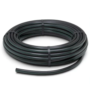 لفة أنابيب بلاستيك HDPE ضغط 4 بار PE 63، قطر خارجي 63 مم SDR 26، لون أسود