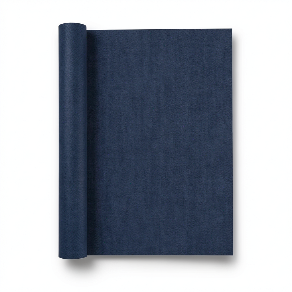 Plain Italian Wallpaper 10m x 0.53m Navy Blue, Model 41254
