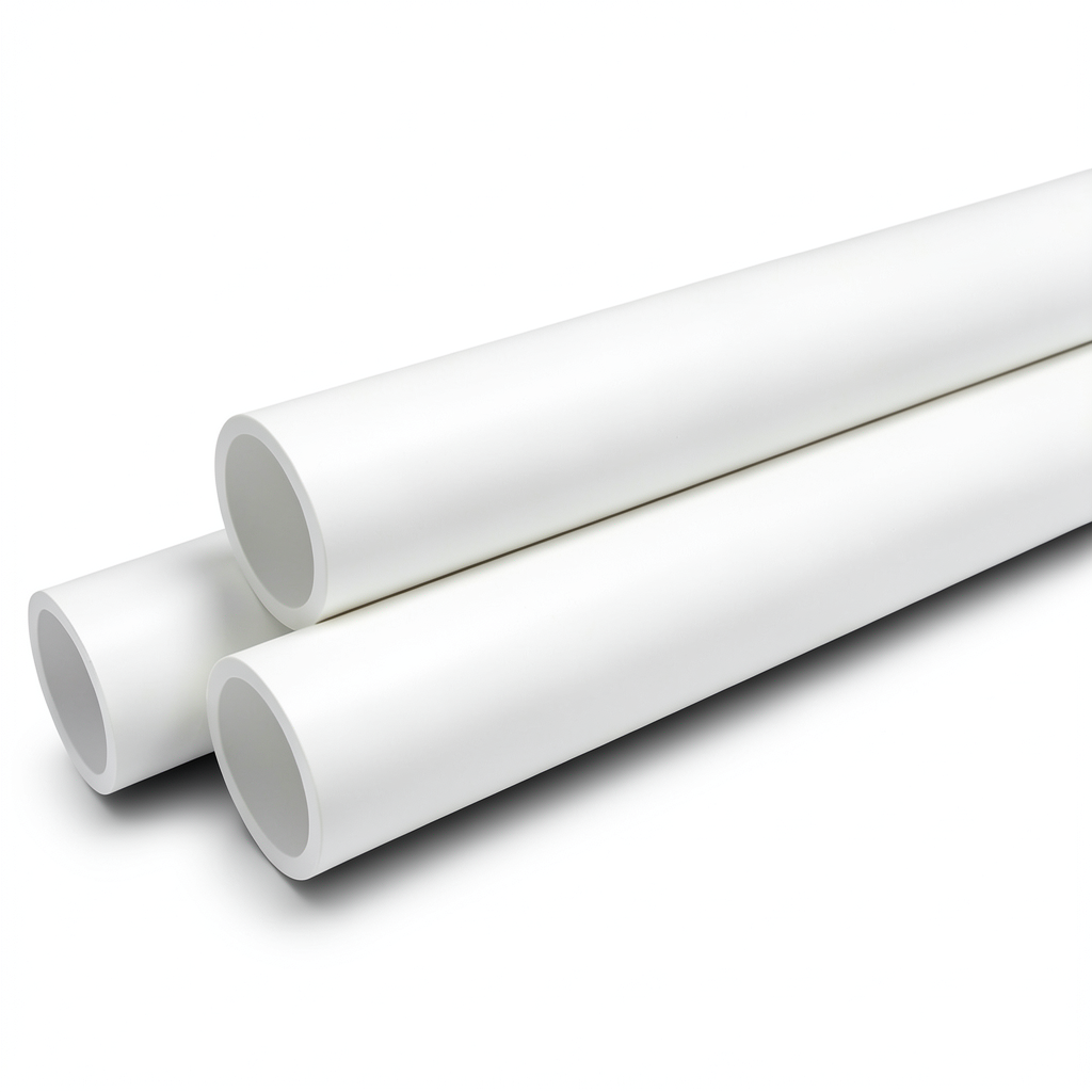 أنابيب ضغط UPVC مقاس ¼1 إنش سمك 3.12 مم لون أبيض ضغط 21.7 بار