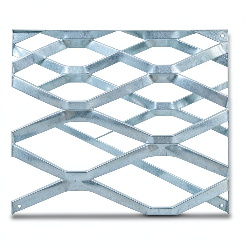 Galvanised Steel Expanded Metal Mesh Bahri Thickness 3.8 mm Width 2.44 m Length 7 m