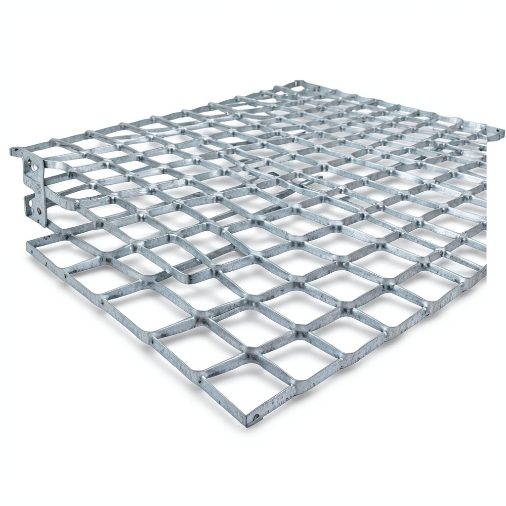 Galvanised Steel Expanded Metal Mesh Bahri Thickness 5.8 mm Width 2.44 m Length 7 m