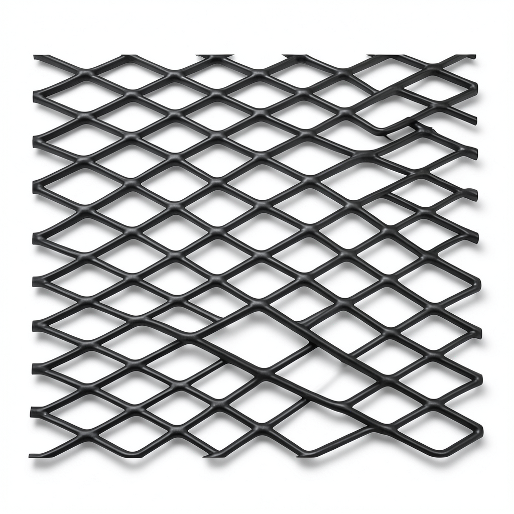 Hot Rolled Black Steel Expanded Metal Mesh Khaleeji 1.2 mm Thickness 1.22 m Width 1 m Length