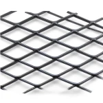 Hot Rolled Black Steel Expanded Metal Mesh Khaleeji 1.2 mm Thickness 1.22 m Width 6 m Length
