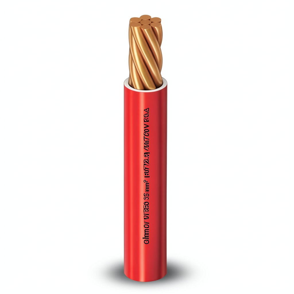 Stranded Electric Wire 2.5mm 450/750 Volts Copper Conductor 0.67mm Diameter Heat Resistant PVC Insulated | Al Fanar