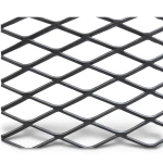 Hot Rolled Black Steel Expanded Metal Mesh Khaleeji 1.2 mm Thickness 1.22 m Width 7 m Length