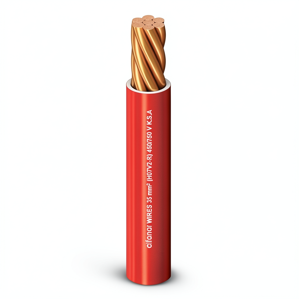 Stranded Electrical Wire 35mm2 450/750V Copper 2.65mm Diameter Heat Resistant PVC | Al Fanar