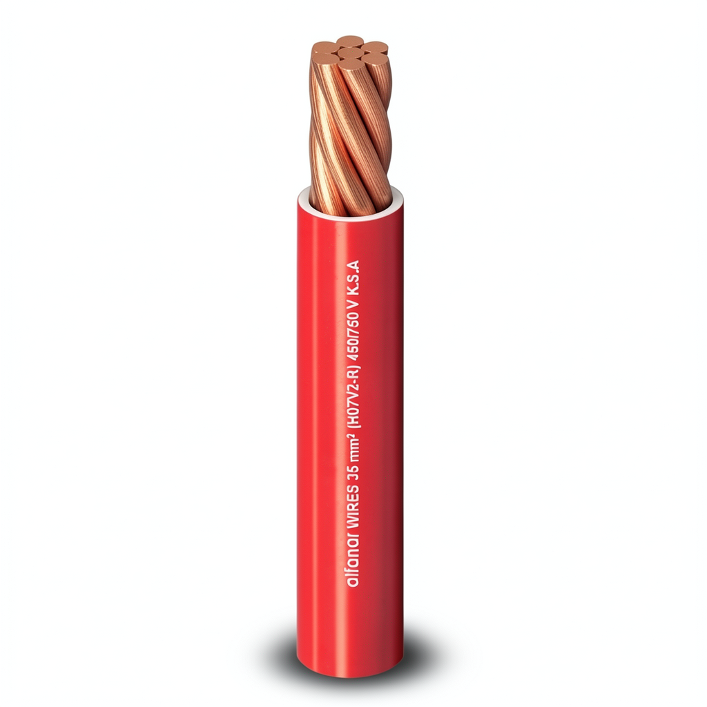 سلك كهرباء مجدول 70 mm 450/750 فولت، موصل نحاس قطر 2.22 mm، معزول PVC مقاوم للحرارة | شركة الفنار