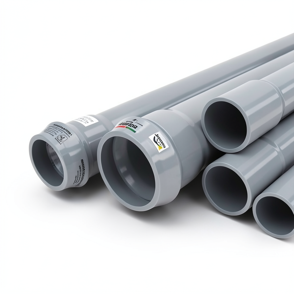 UPVC Pipes Nominal Pressure 6 Bar Outer Diameter 140 mm Thickness 3.5 mm Gray | Al Watania Plastics