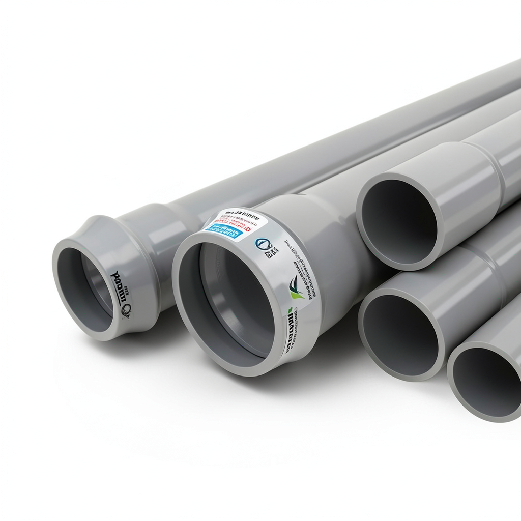 UPVC Pipes Nominal Pressure 8 Bar Outside Diameter 125 mm Thickness 3.9 mm Gray | Al Watania Plastics