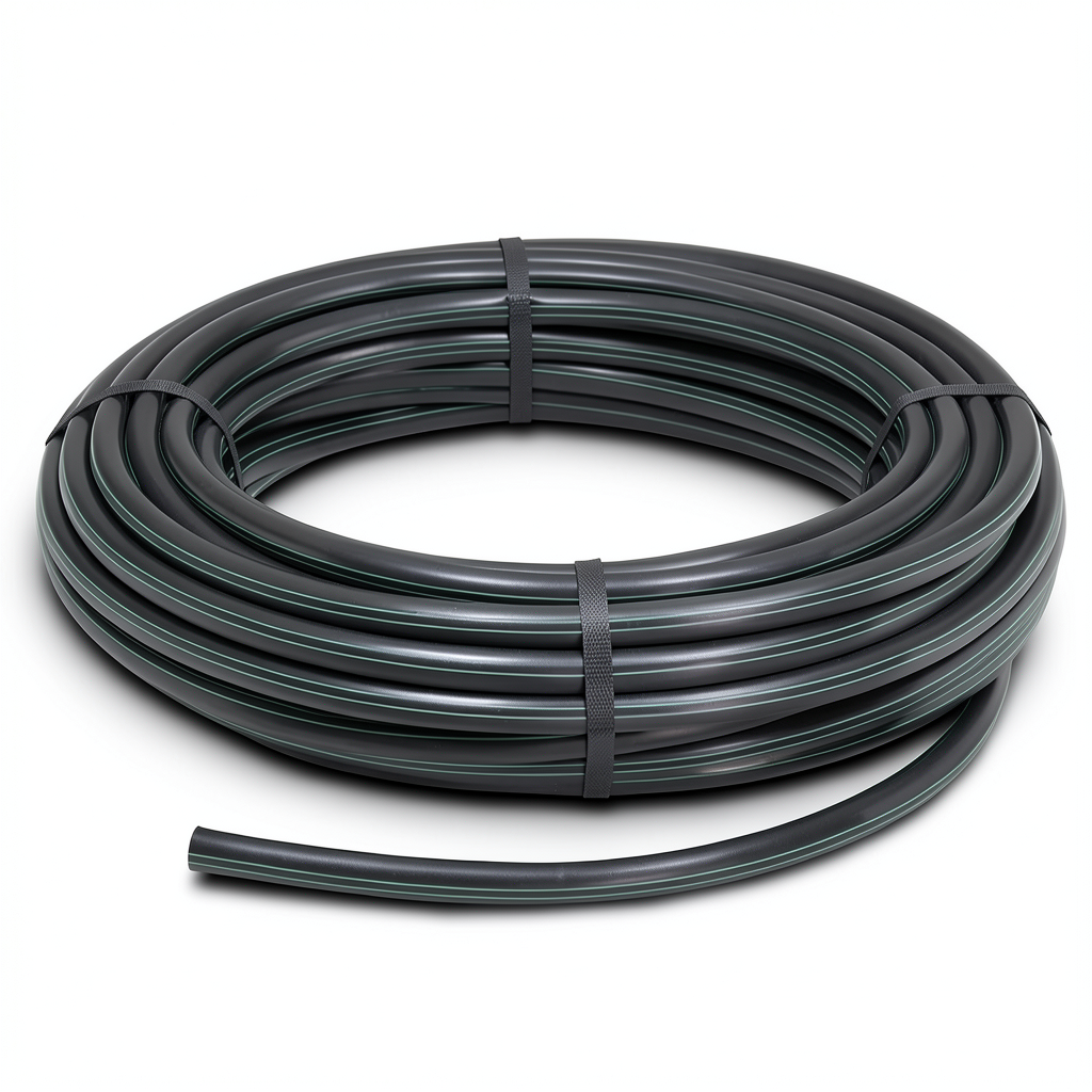 لفة أنابيب HDPE ضغط 4 بار PE 63 قطر خارجي 160 مم SDR 26 لون أسود