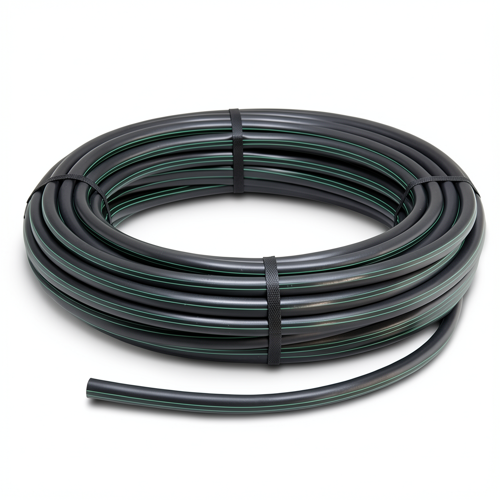 لفة أنابيب بلاستيك HDPE ضغط 6 بار PE 63 قطر خارجي 50 مم SDR 17.6 لون أسود