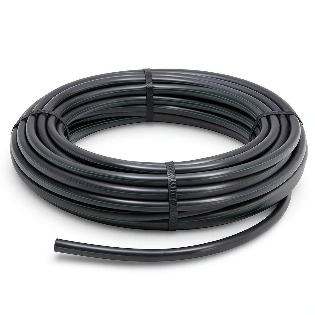 لفة أنابيب بلاستيك HDPE ضغط اسمي 6 بار PE 63 قطر خارجي 110 مم SDR 17.6 لون أسود