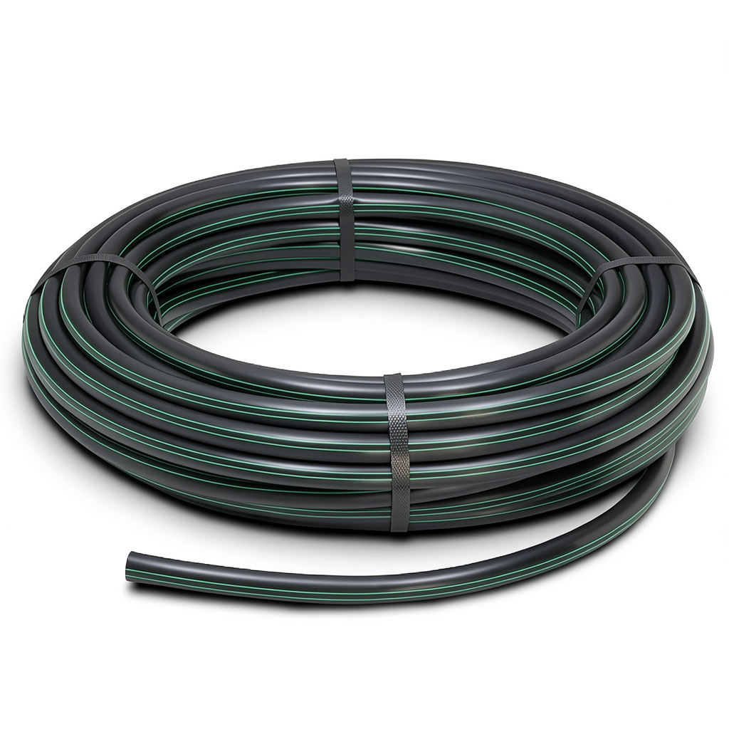 HDPE Polyethylene Plastic Coil Pipe 75 mm Outer Diameter, 4 Bar Pressure, SDR 26, Black