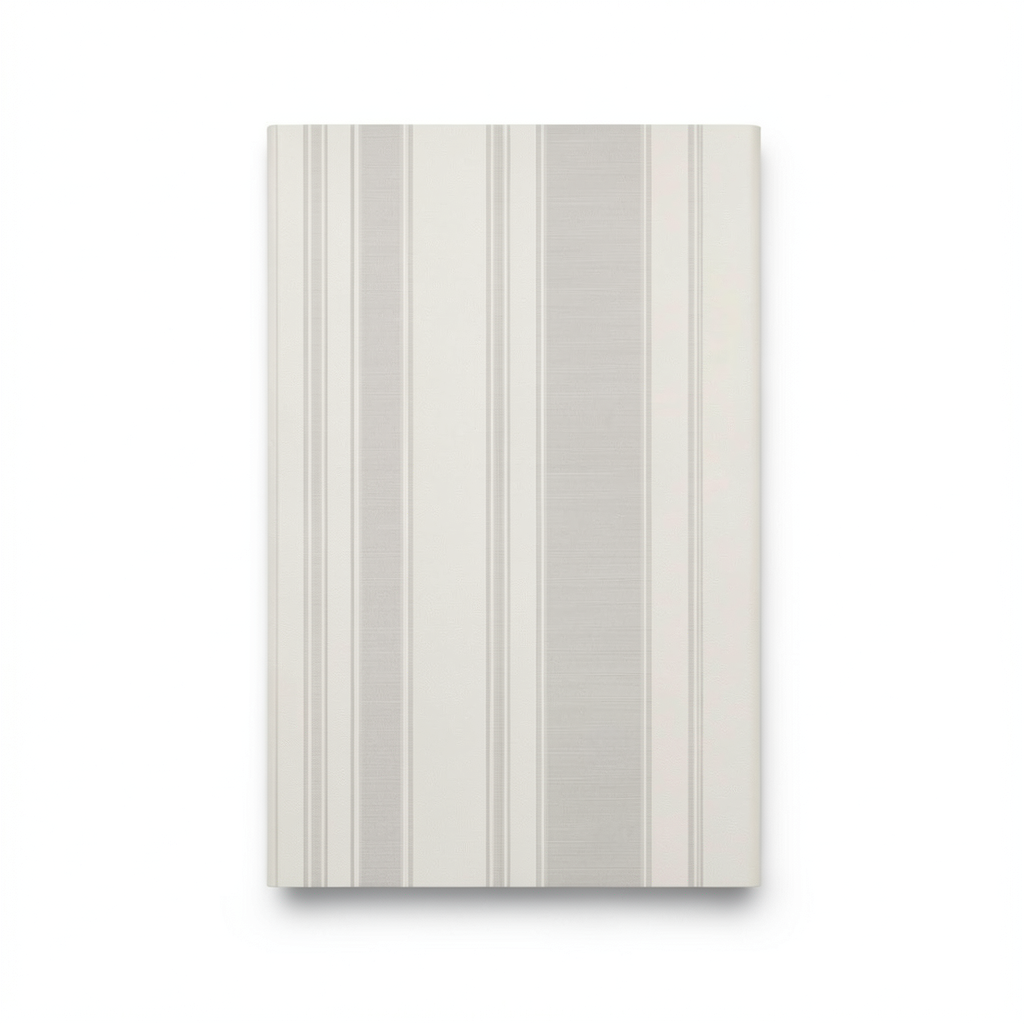 ورق جداري ايطالي لون بيج شاحب تصميم مقلم، مقاس 10 م×0.53 م، موديل Z21730