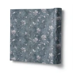 Floral Wall Covering 10m x 1.06m Dark Gray Color, Model 41342