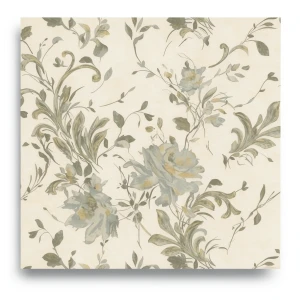 Wall Decoration Floral Design 10 m x 1.06 m Beige, Model 81416