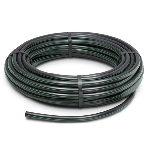 لفة أنابيب HDPE ضغط 6 بار PE 63، قطر خارجي 75 مم، SDR 17.6، لون أسود