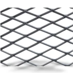 Hot Rolled Black Steel Expanded Metal Mesh Khaleeji 1.4 mm Thick 1.22m Width 1m Length