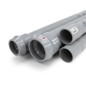 UPVC Pipes Nominal Pressure 6 Bar Outside Diameter 180 mm Thickness 4.4 mm Gray | Al Watania Plastics
